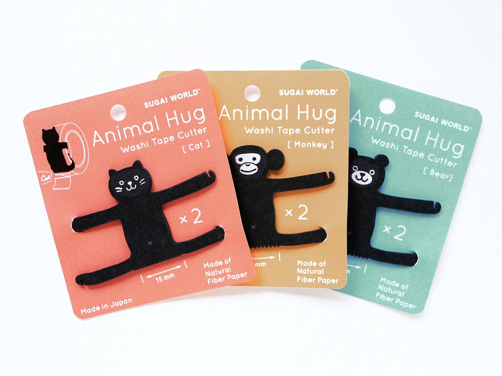 Animal Hug Washi Tape Dispenser - Black Cat