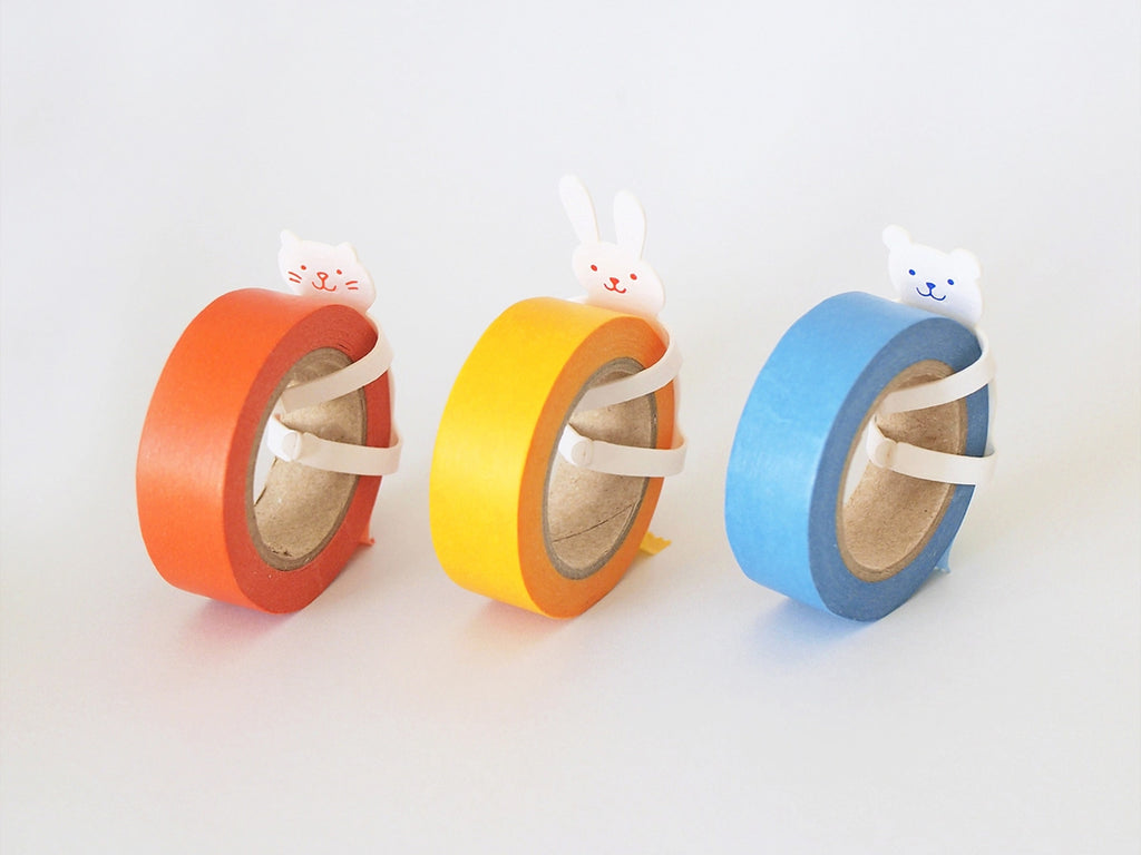 Animal Hug Washi Tape Dispenser - White Rabbit