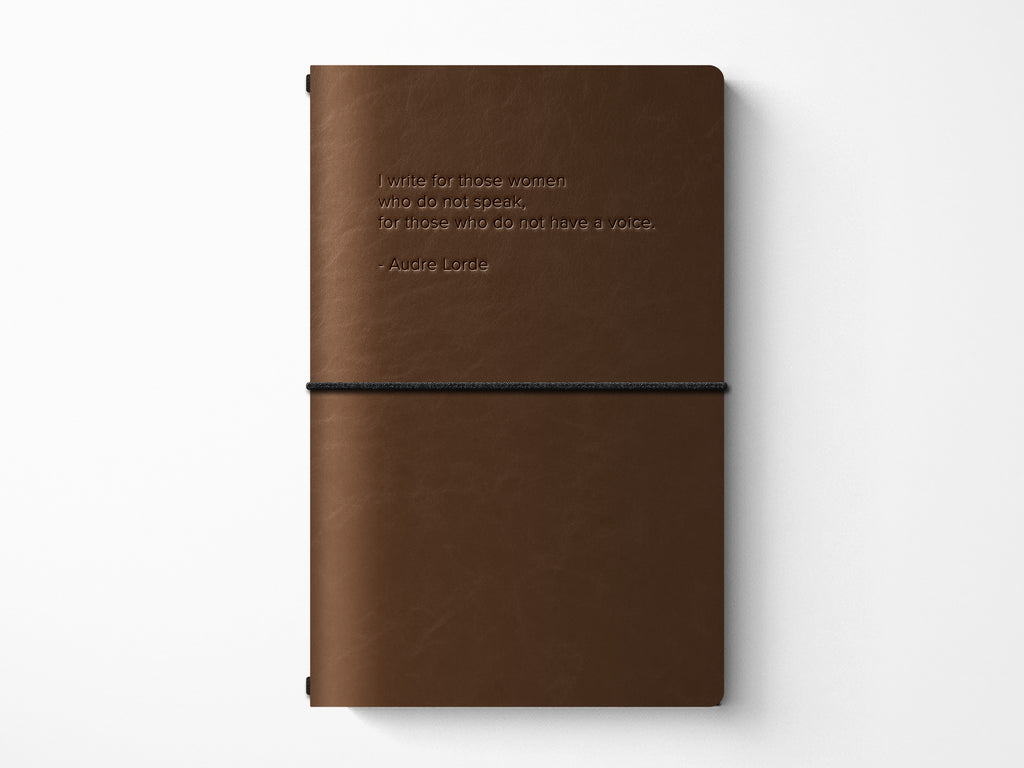 Black Voices Limited Edition Refillable Leather Journal - Audre Lorde