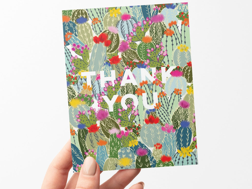 Cactus Explosion Thank You Greeting Cards, Box of 6