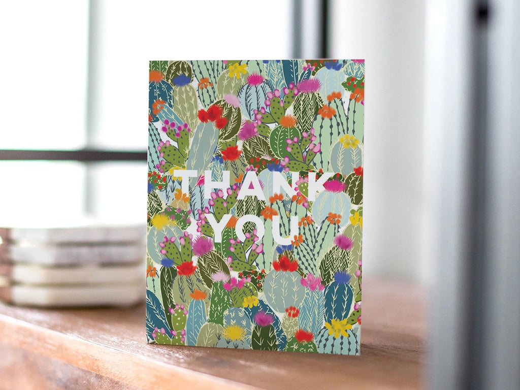 Cactus Explosion Thank You Greeting Cards, Box of 6