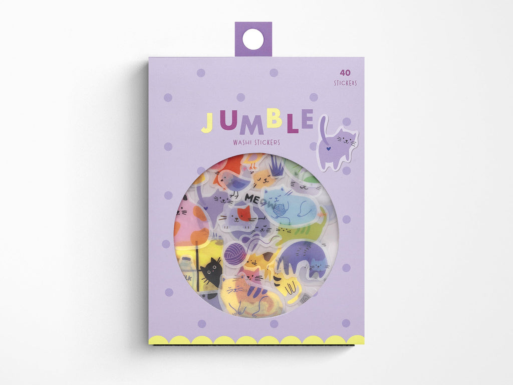 Cats Jumble Washi Stickers