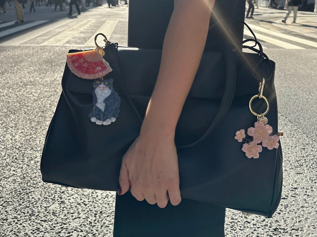 Cherry Blossom Keyring and Bag Charm