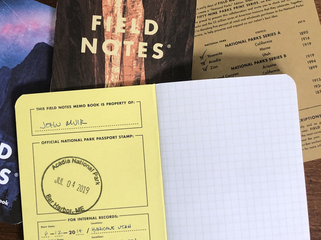 Field Notes National Parks Series D Memo Book Set of 3