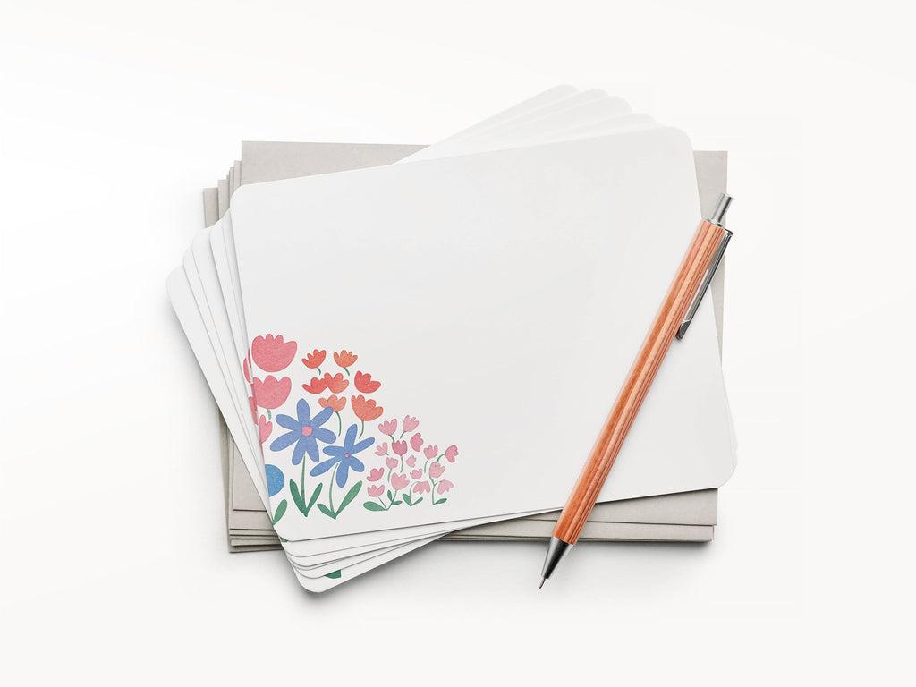 Flower Patch Flat Notes Boxed Set of 8 Notecards