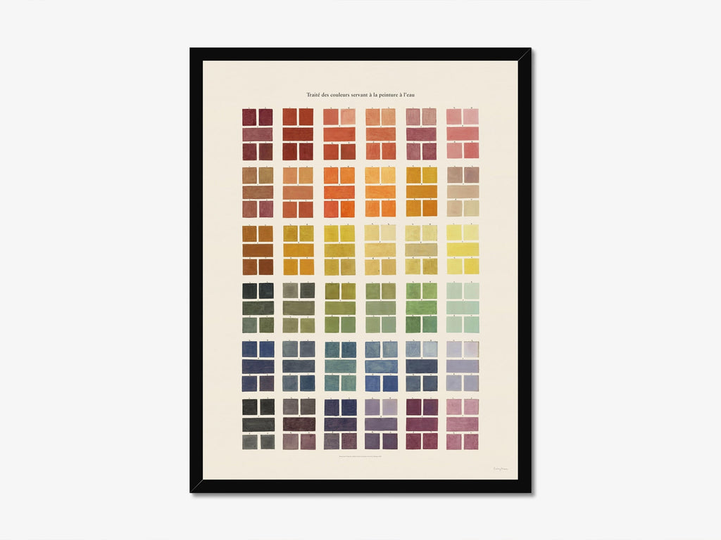 Framed Watercolour Swatches Fine Art Print