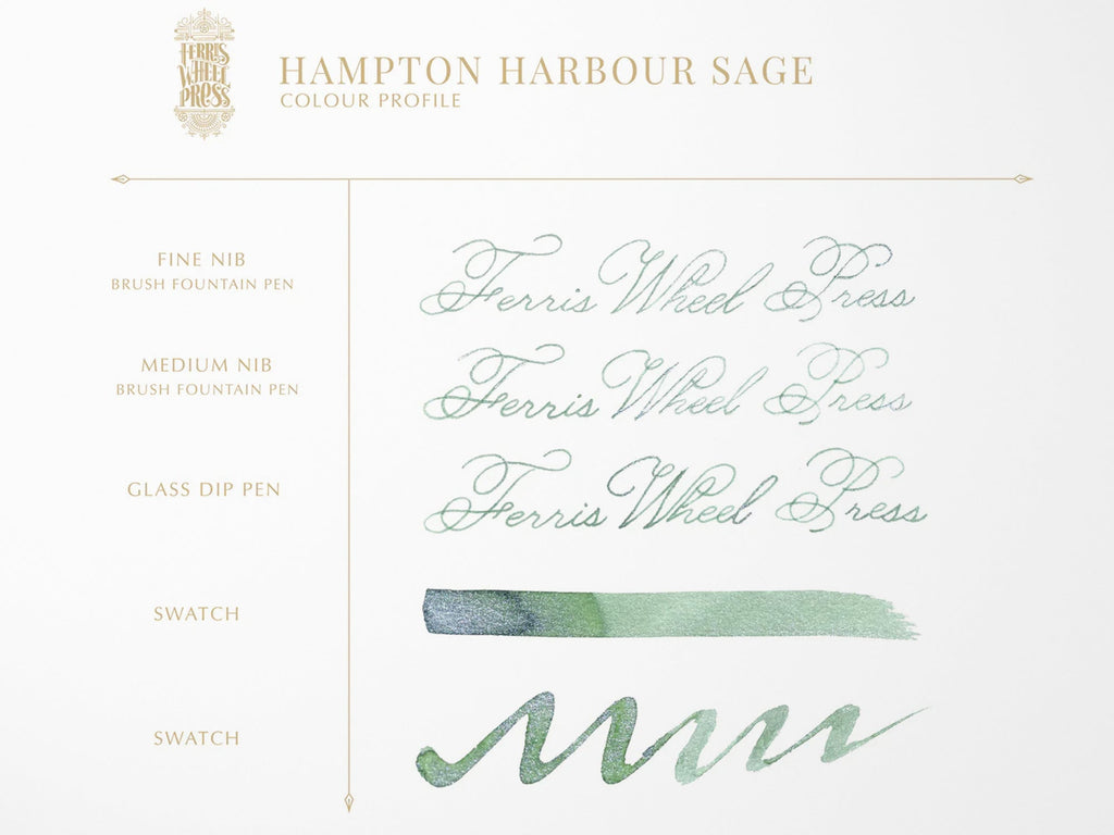 Hampton Harbour Sage Fountain Pen Ink