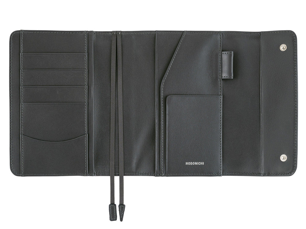 Hobonichi Techo A6 Original Cover - Leather Charcoal Grey