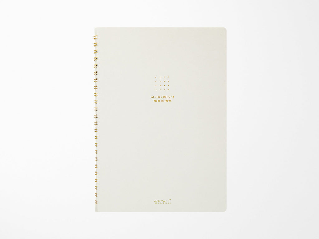 Midori A5 Ring Color Notebook - Dot Grid