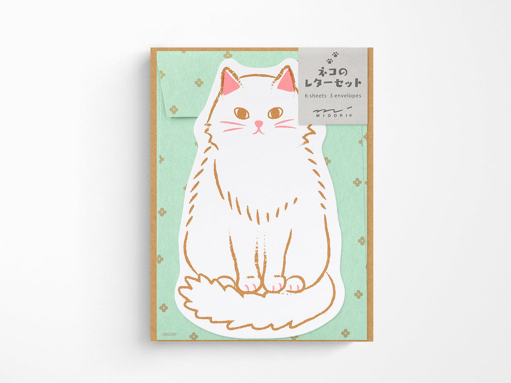 Midori Letter Set Die-Cut Cat