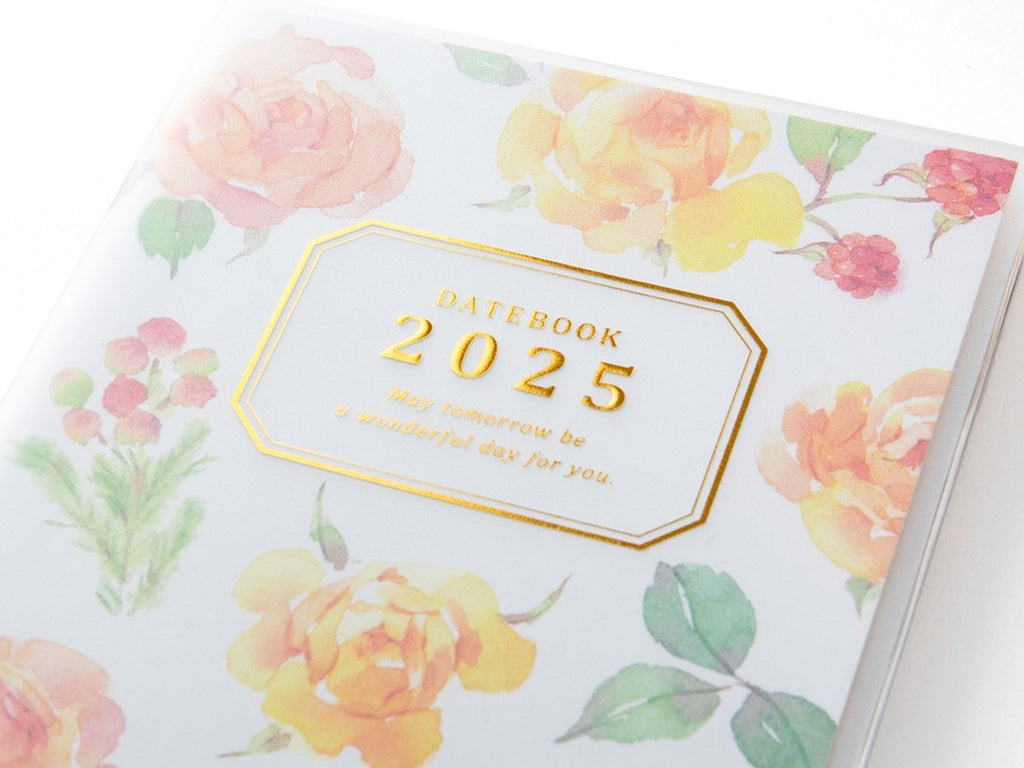 Midori Pocket Diary 2025 Slim - Country Time Flower