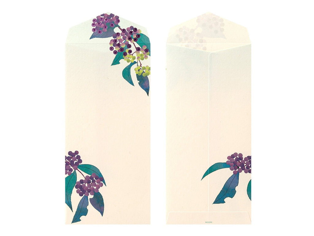 Midori Seasonal Autumn Japanese Beauty Berry Envelopes