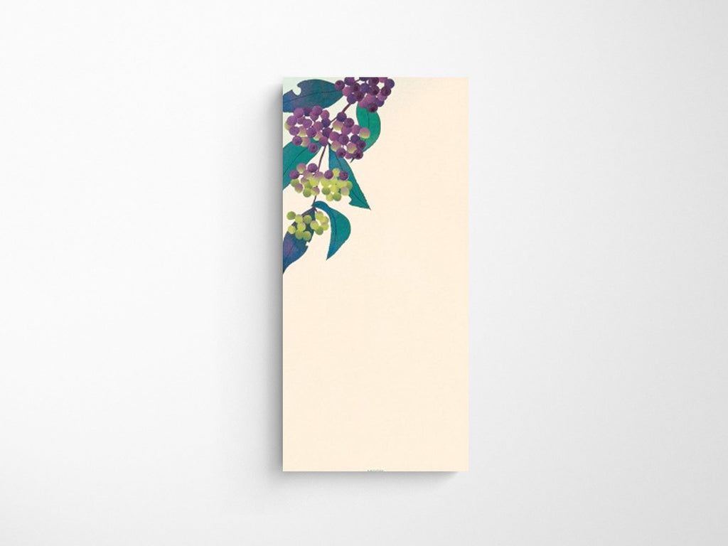 Midori Seasonal Autumn Japanese Beauty Berry Message Pad