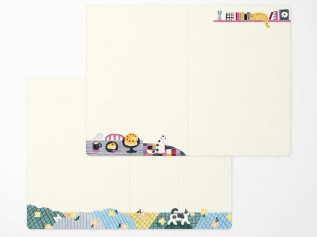 Midori Yuru Log Notebook B6 - Cats