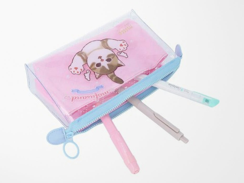 Mofusand Clear Pouch with Gusset - Angel Nyan