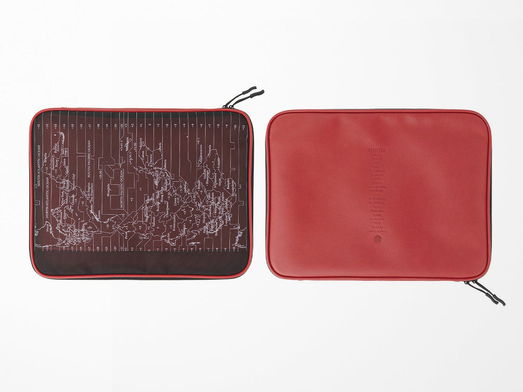 PLOTTER A4 Mesh Zipper Case - Red