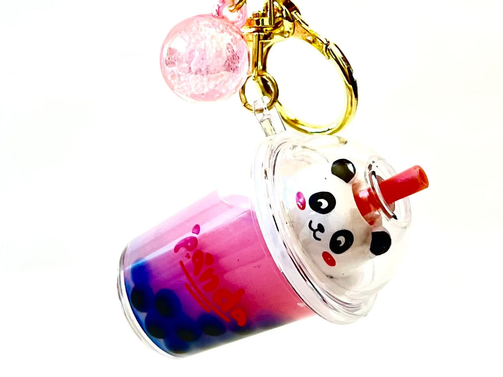 Panda Boba Tea Floaty Charm Keyring