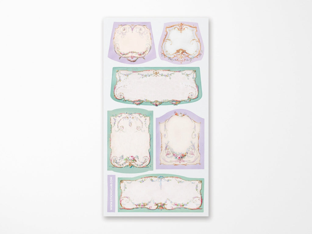 Pastel Floral Labels Sticker Sheet