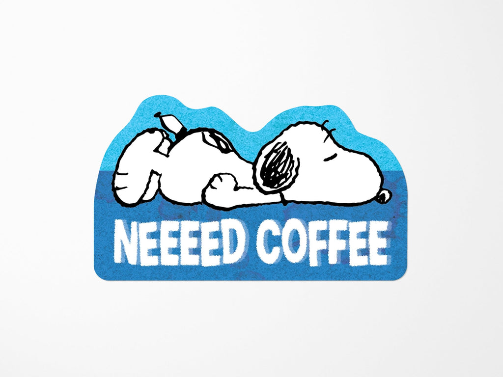 Peanuts Neeeed Coffee Vinyl Sticker