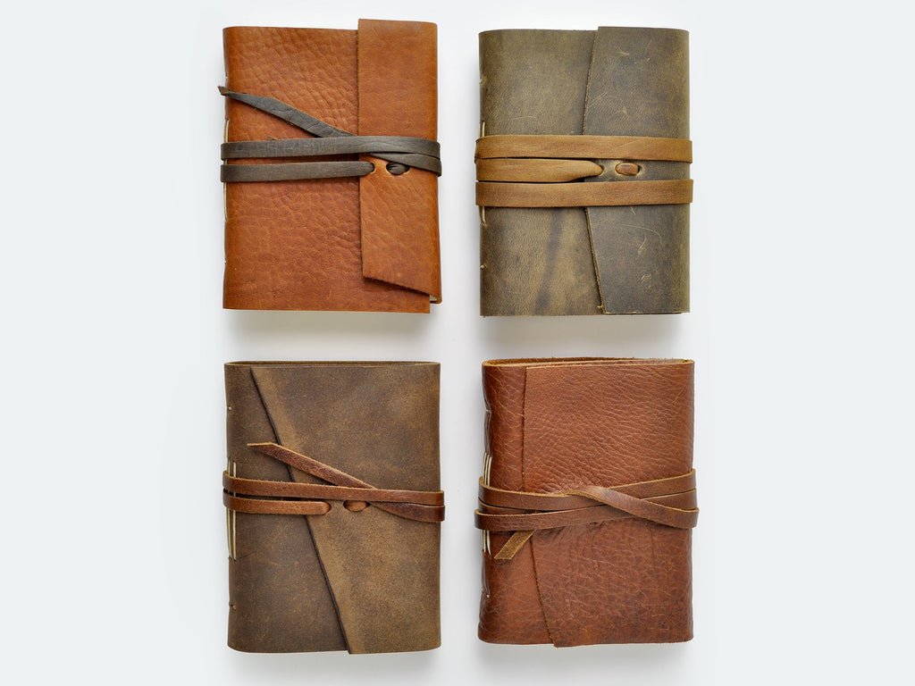 Personalized Hand Sewn Leather Pocket Journal