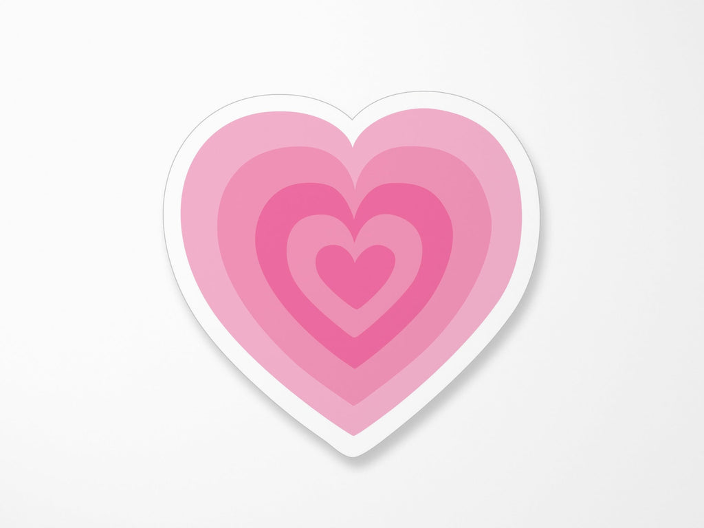 Pink Heart Vinyl Sticker