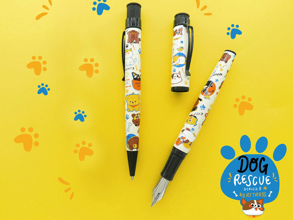 Retro 51 Rollerball and Fountain Pen - Dog Rescue