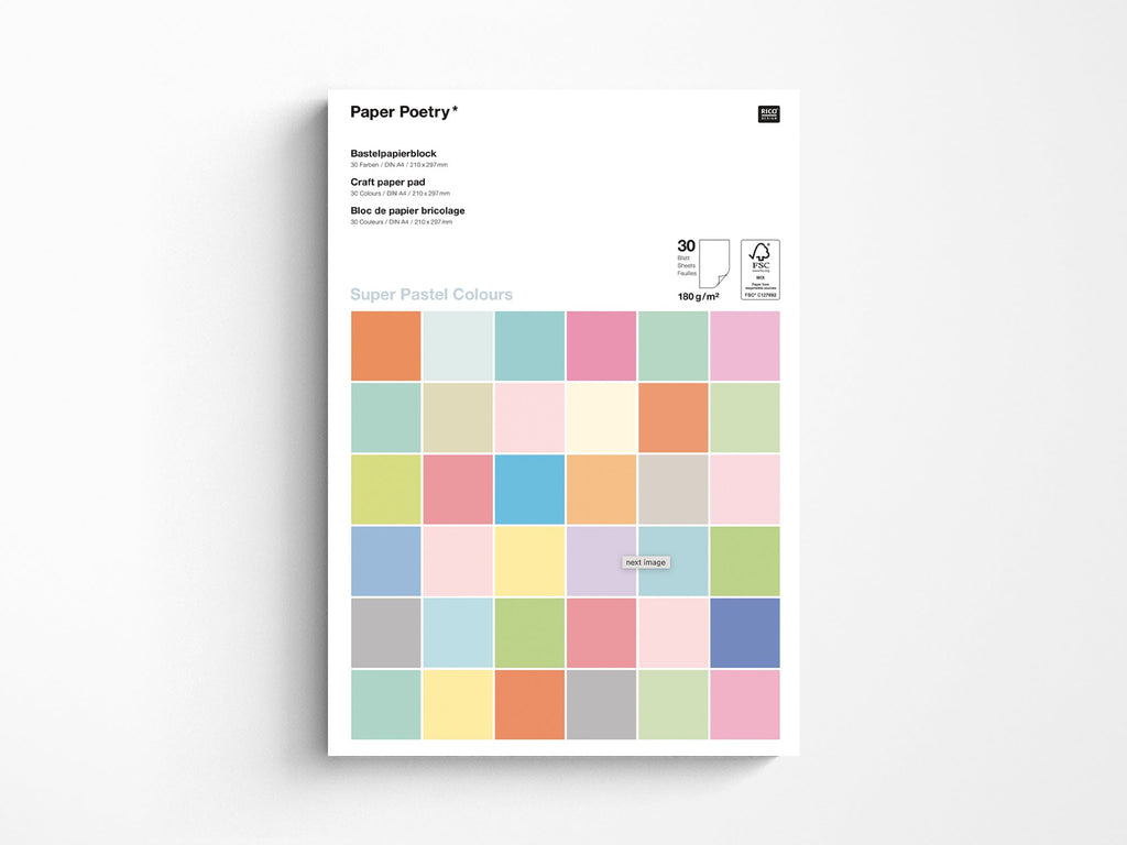 Rico Design Paper Pad, Pastel Colors