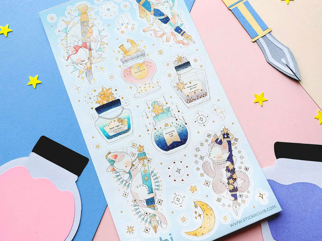 Starry Fountain Pens Sticker Sheet