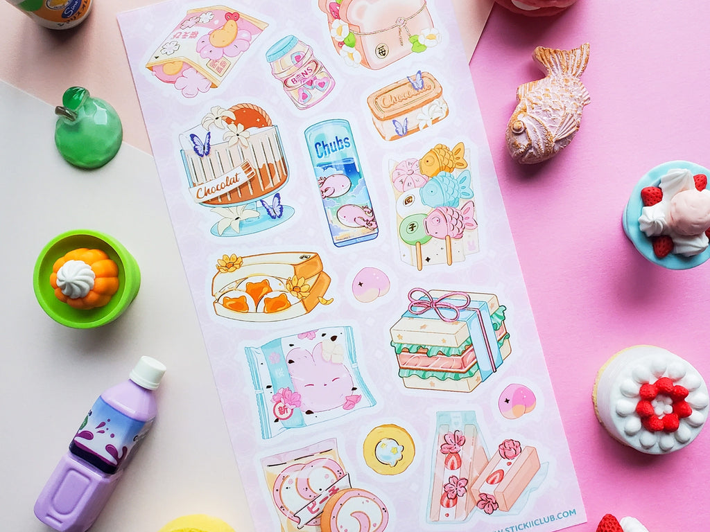 Sweet Spring Snacks Sticker Sheet