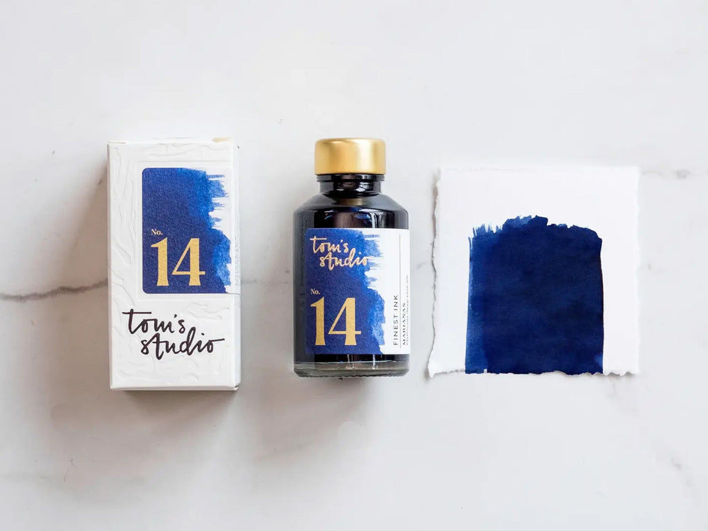 Tom's Studio Fountain Pen Ink - 14 Marianas Blue