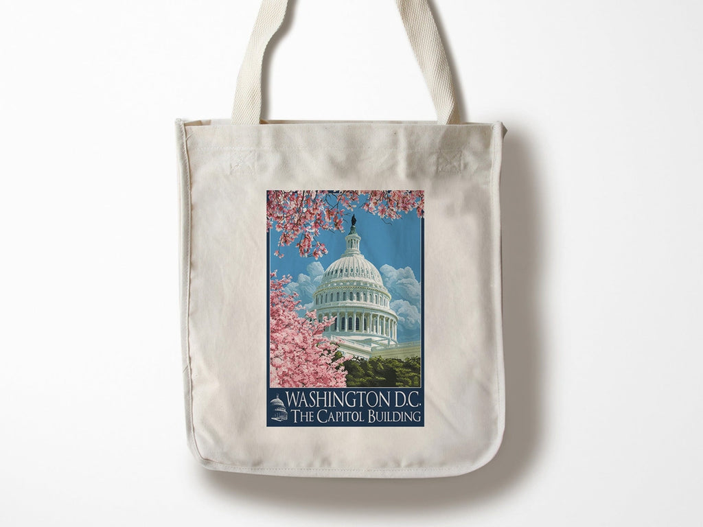 Tote Bag Washington DC Capital & Cherry Blossoms