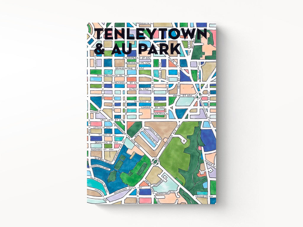 Tenleytown & AU Park Art Map Greeting Card