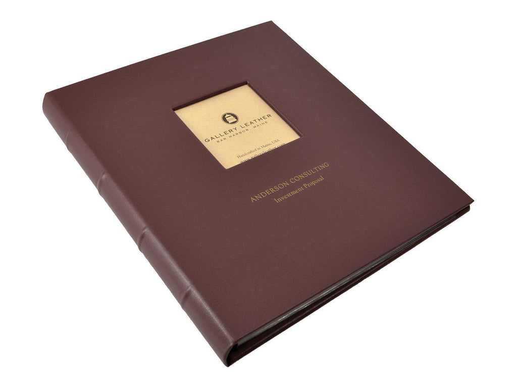 Bonded Leather Presentation Binder With Window