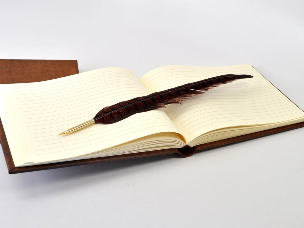 Chestnut Italian Leather Guest Book