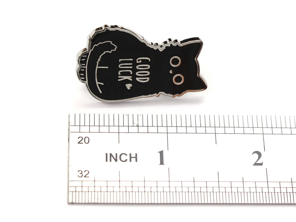 Good Luck Black Cat Enamel Pin