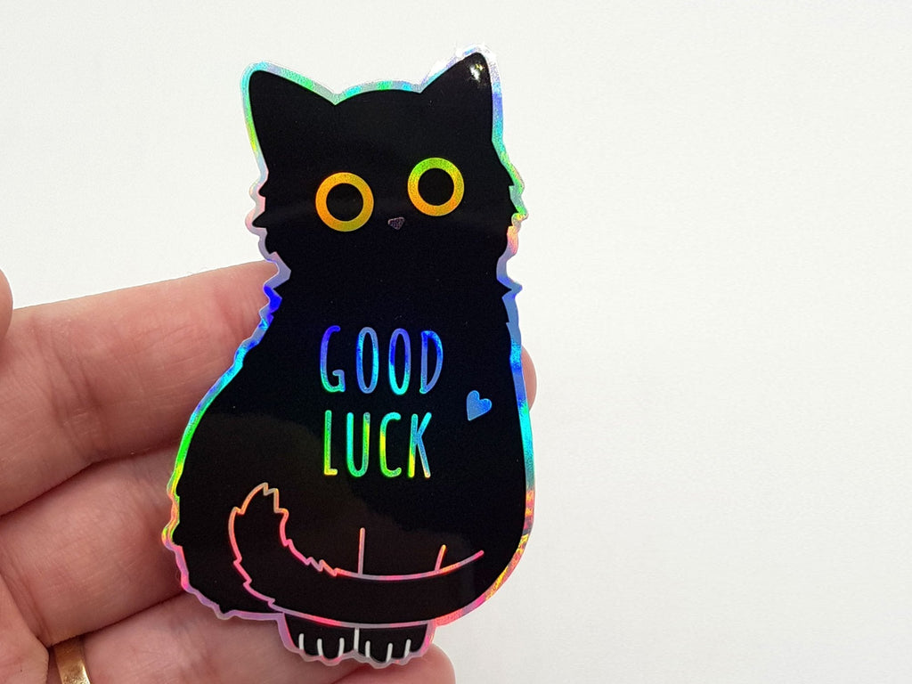 Good Luck Cat Vinyl Sticker