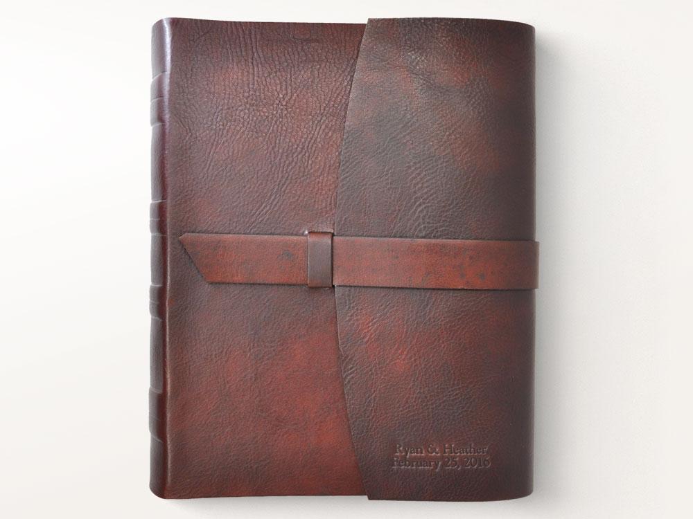 Max Latch Italian Rustic Leather Photo Album