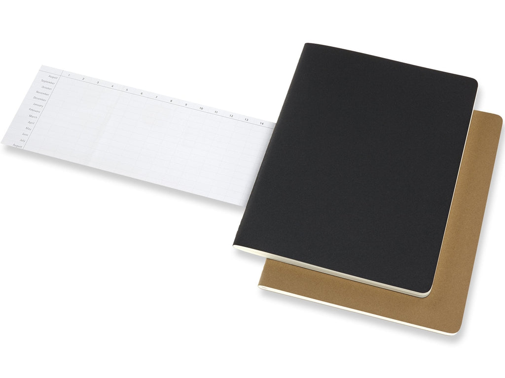 Moleskine Subject Cahier Journals Set of 2 - Black / Kraft